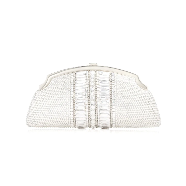 Judith Leiber Mini Venetian Gems Silver - Judith Leiber Crystal Clutch - Luxury Evening Bag - Shop at Luxury Shoes 
