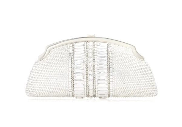 Judith Leiber Mini Venetian Gems Silver - Judith Leiber Crystal Clutch - Luxury Evening Bag - Shop at Luxury Shoes 