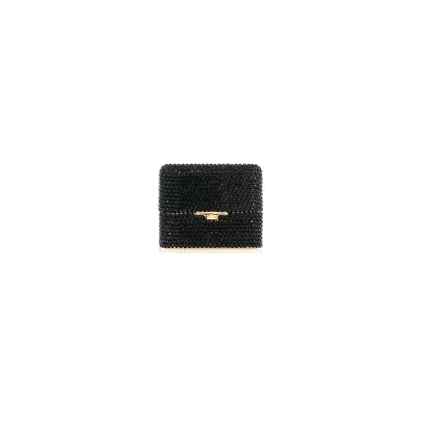 Judith Leiber Miniature Box Say Yes Black - Judith Leiber Crystal Clutch - Luxury Evening Bag - Shop at Luxury Shoes 