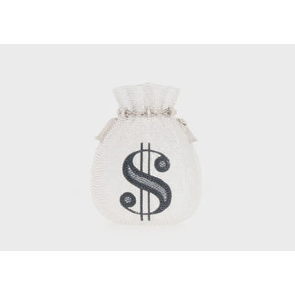 Judith Leiber Money Bags Pouch Silver, view 3