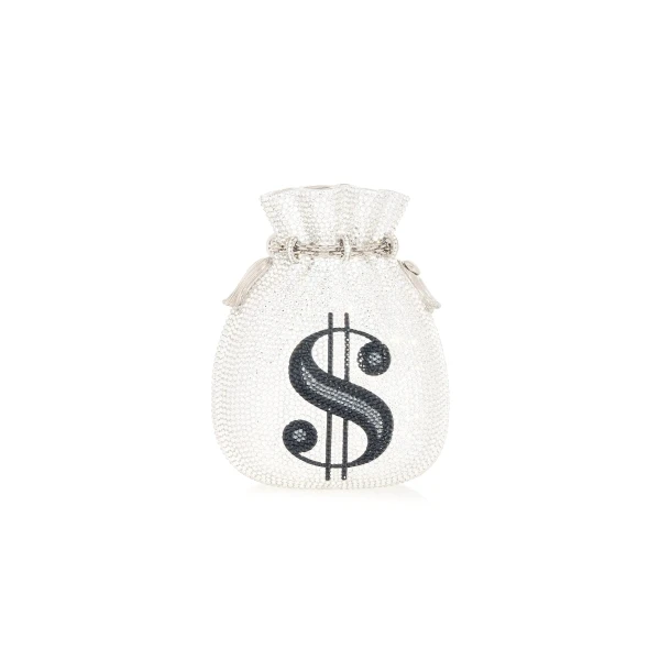Judith Leiber Money Bags Pouch Silver - Judith Leiber Crystal Clutch - Luxury Evening Bag - Shop at Luxury Shoes 