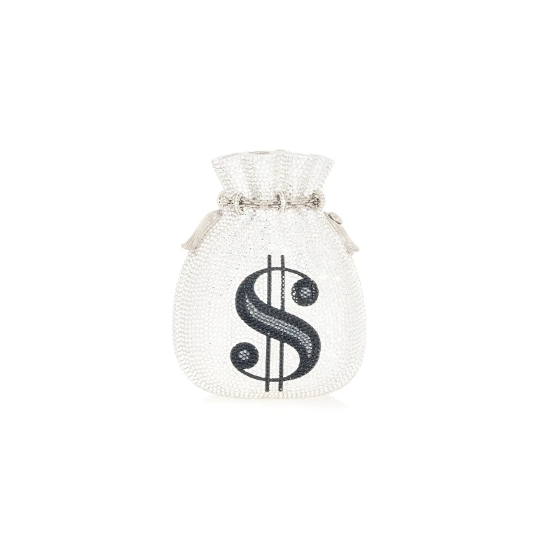 Judith Leiber Money Bags Pouch Silver - Judith Leiber Crystal Clutch - Luxury Evening Bag - Shop at Luxury Shoes 