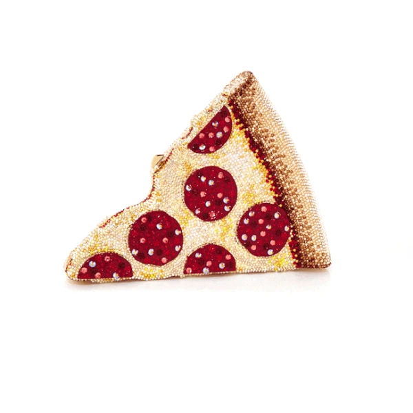 Judith Leiber Pepperoni Pizza - Judith Leiber Crystal Clutch - Luxury Evening Bag - Shop at Luxury Shoes 