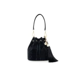 Judith Leiber Piper Bucket Black - Judith Leiber Crystal Clutch - Luxury Evening Bag - Shop at Luxury Shoes 