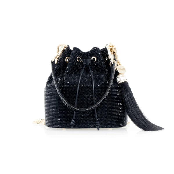 Judith Leiber Piper Bucket Black - Judith Leiber Crystal Clutch - Luxury Evening Bag - Shop at Luxury Shoes 