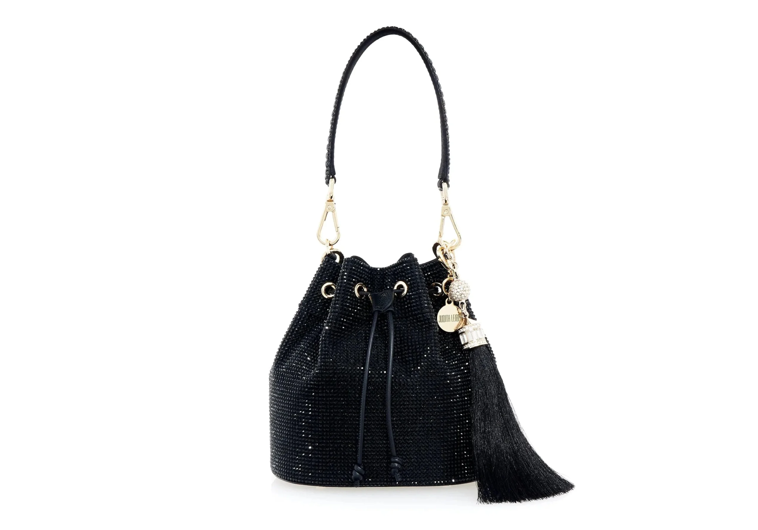 Judith Leiber Piper Bucket Black - Judith Leiber Crystal Clutch - Luxury Evening Bag - Shop at Luxury Shoes 
