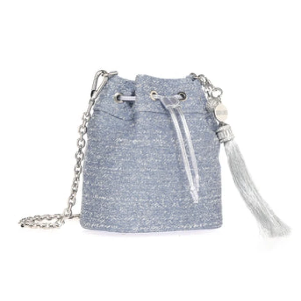 Judith Leiber Piper Sparkle Denim Sky Blue - Judith Leiber Crystal Clutch - Luxury Evening Bag - Shop at Luxury Shoes 