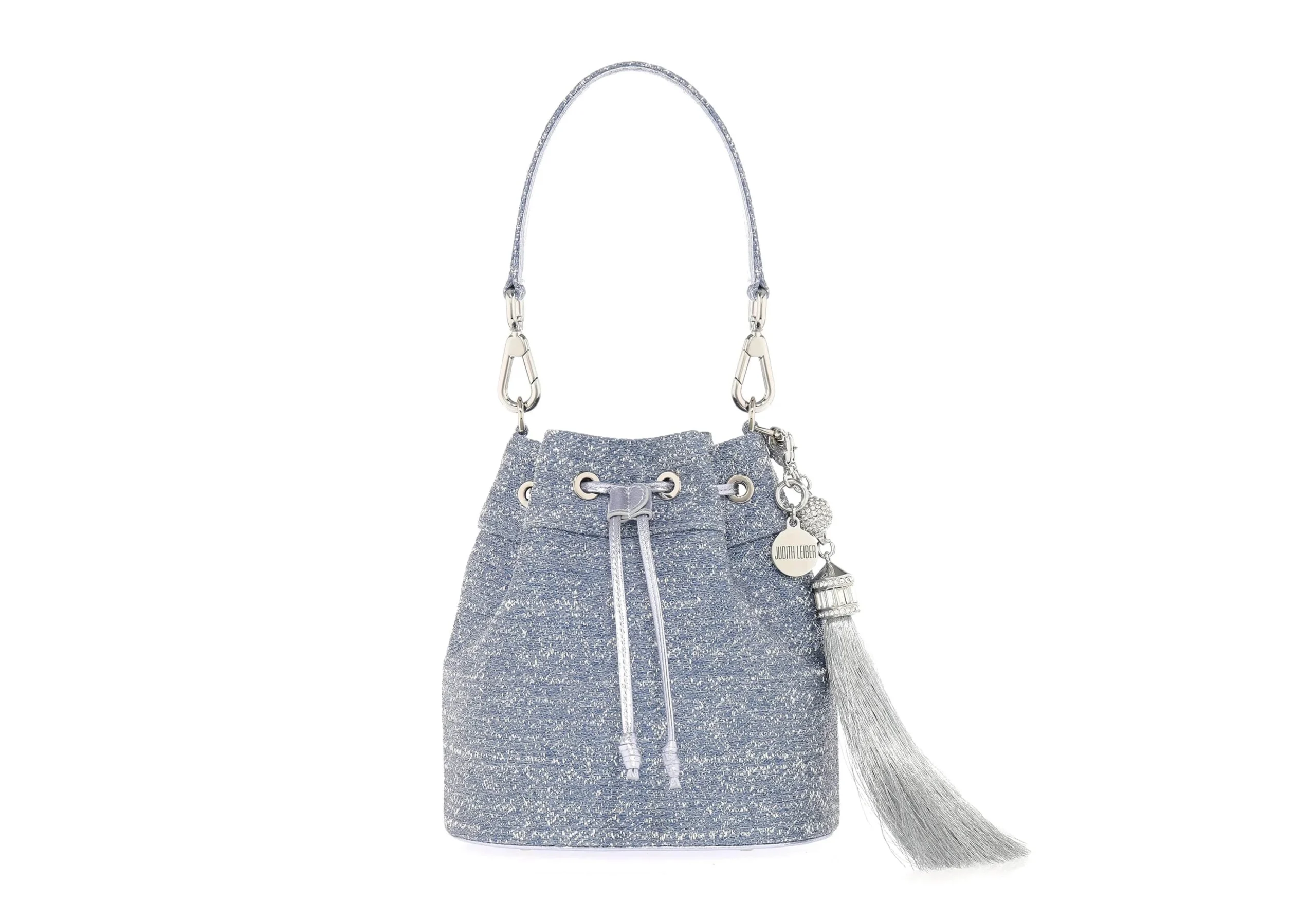 Judith Leiber Piper Sparkle Denim Sky Blue - Judith Leiber Crystal Clutch - Luxury Evening Bag - Shop at Luxury Shoes 