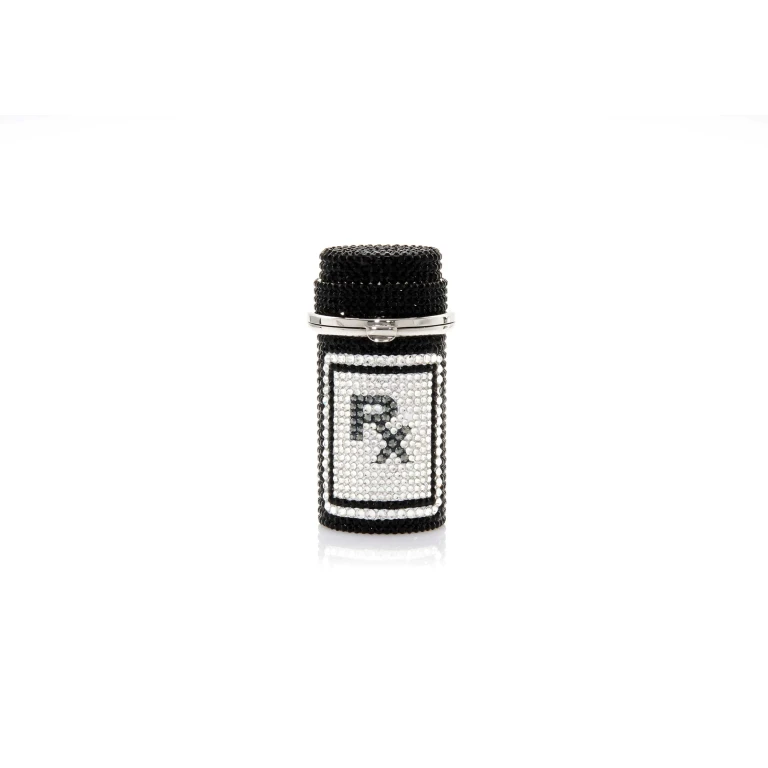 Judith Leiber Prescription Bottle Pillbox RX - Judith Leiber Crystal Clutch - Luxury Evening Bag - Shop at Luxury Shoes 