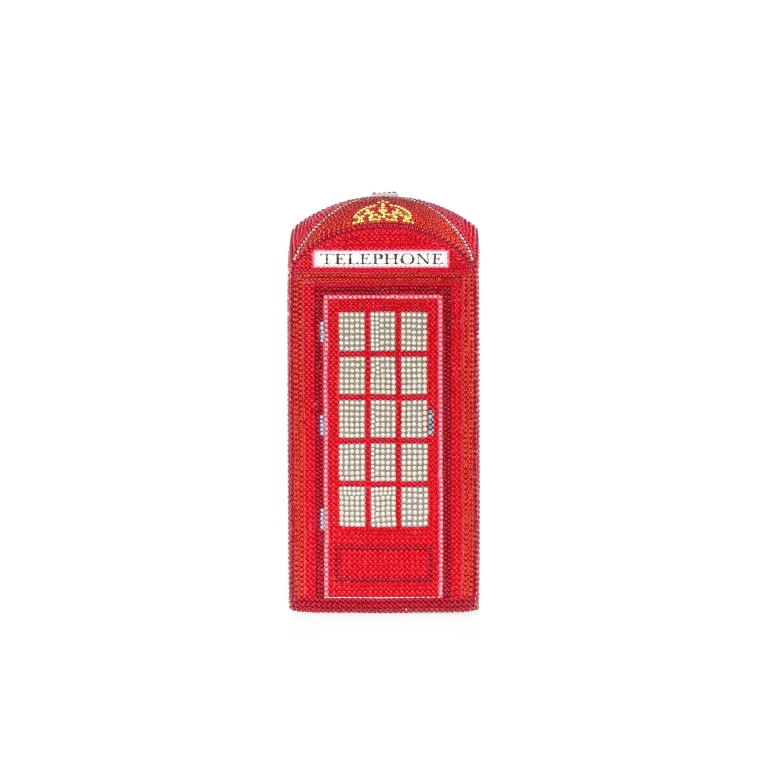 Judith Leiber Rectangle Dome London Call Red - Judith Leiber Crystal Clutch - Luxury Evening Bag - Shop at Luxury Shoes 