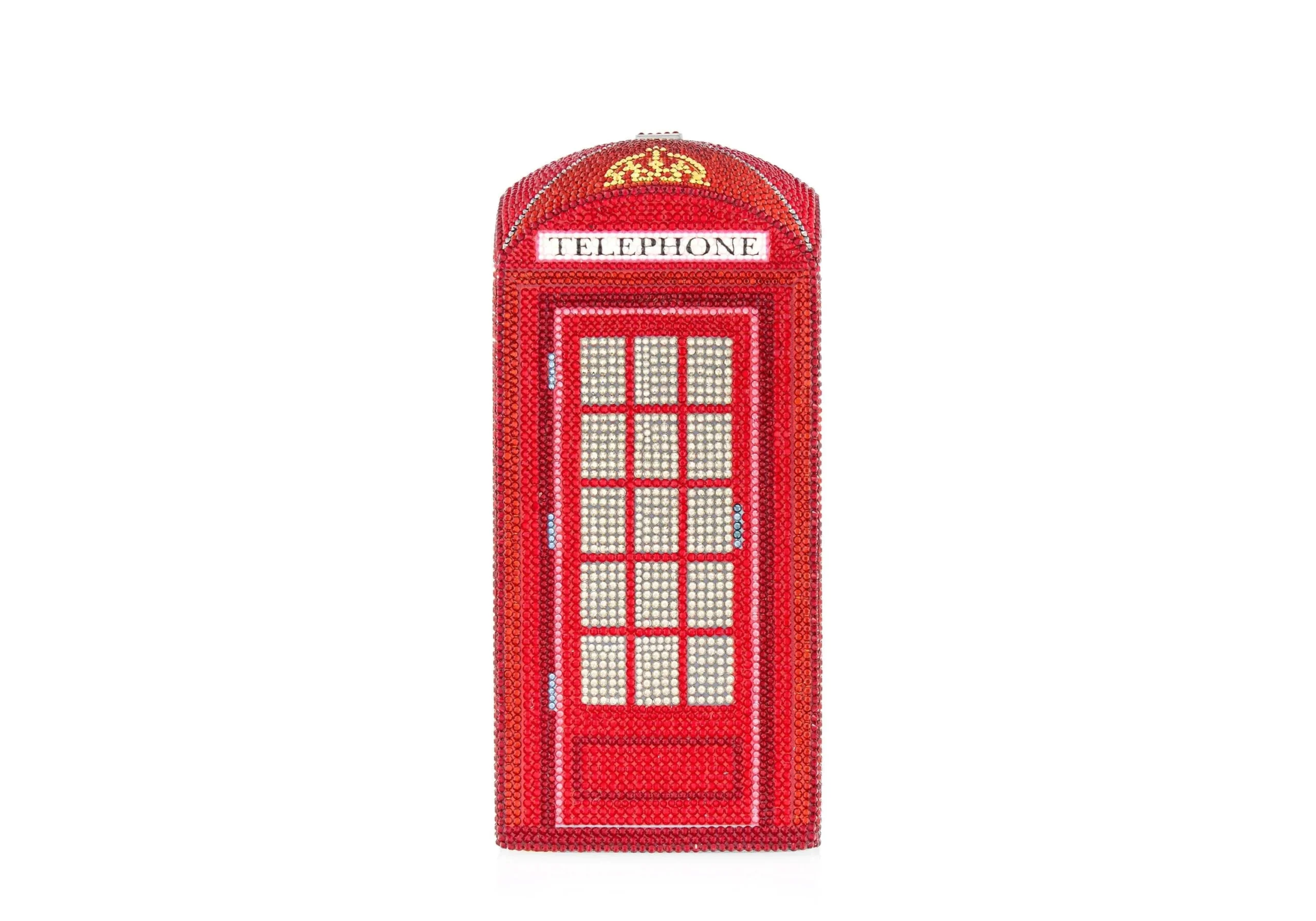 Judith Leiber Rectangle Dome London Call Red - Judith Leiber Crystal Clutch - Luxury Evening Bag - Shop at Luxury Shoes 