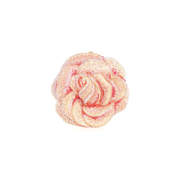 Judith Leiber Rose Apricot - Judith Leiber Crystal Clutch - Luxury Evening Bag - Shop at Luxury Shoes 
