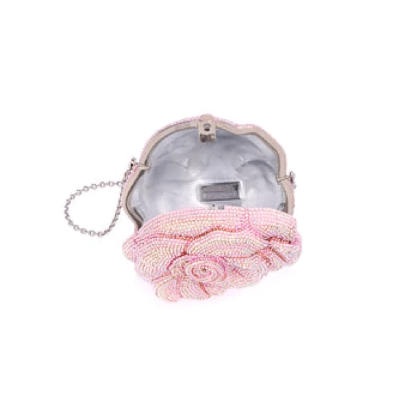 Judith Leiber Rose English - Judith Leiber Crystal Clutch - Luxury Evening Bag - Shop at Luxury Shoes 