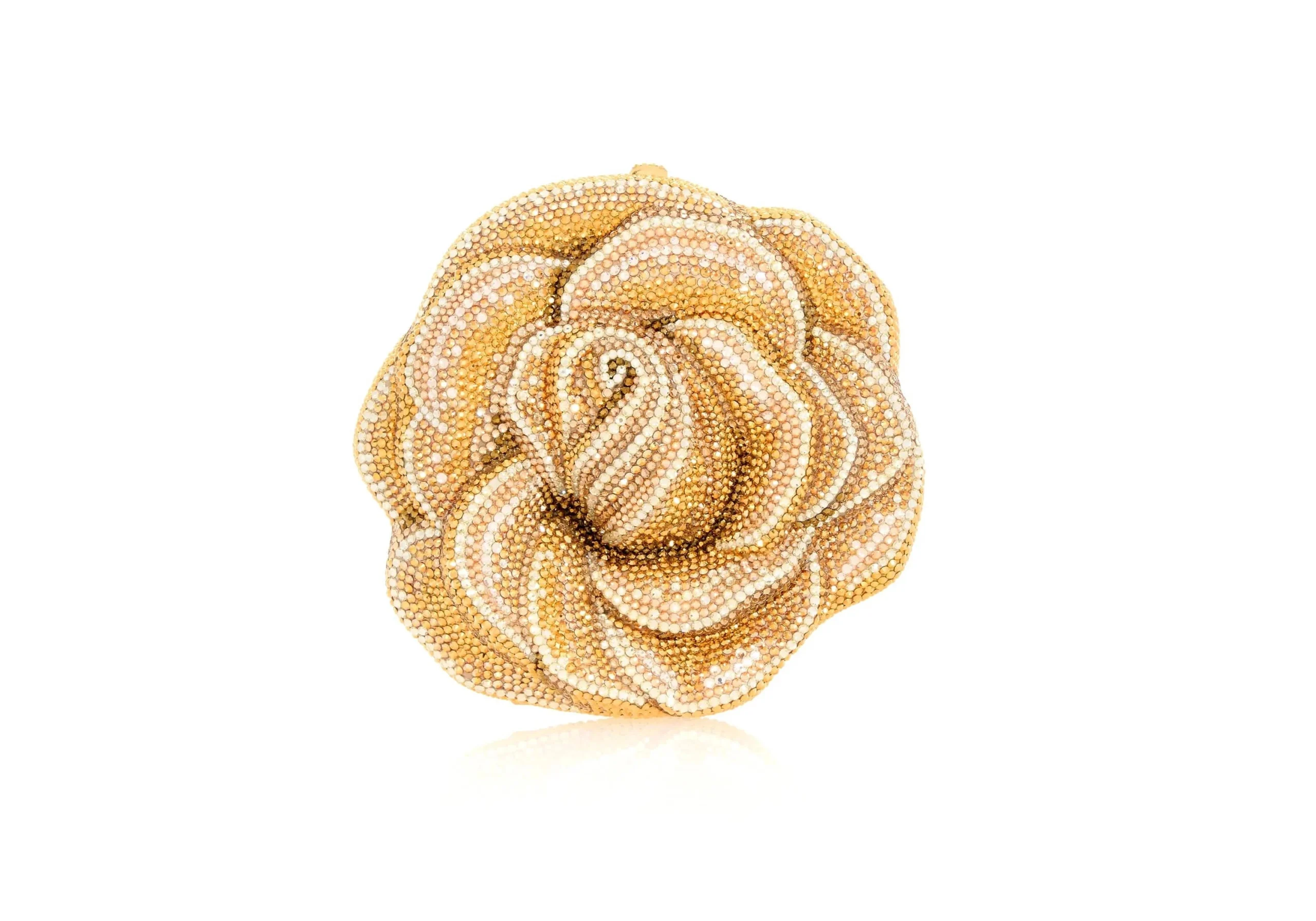 Judith Leiber Rose Golden - Judith Leiber Crystal Clutch - Luxury Evening Bag - Shop at Luxury Shoes 