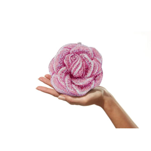 Judith Leiber Rose Romance - Judith Leiber Crystal Clutch - Luxury Evening Bag - Shop at Luxury Shoes 