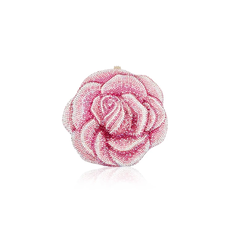 Judith Leiber Rose Romance - Judith Leiber Crystal Clutch - Luxury Evening Bag - Shop at Luxury Shoes 
