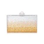 Judith Leiber Skylar Crystal Caviar Gradient Golden - Judith Leiber Crystal Clutch - Luxury Evening Bag - Shop at Luxury Shoes 