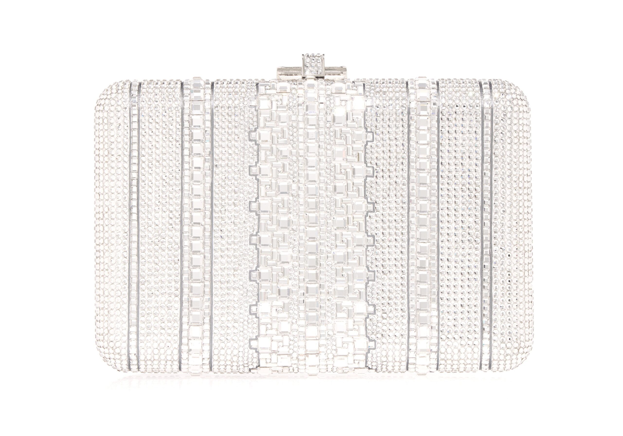 Judith Leiber Slim Slide Crystal Lattice Silver - Judith Leiber Crystal Clutch - Luxury Evening Bag - Shop at Luxury Shoes Judith Leiber Slim Slide Crystal Lattice Silver - Judith Leiber Crystal Clutch - Luxury Evening Bag - Shop at Luxury Shoes