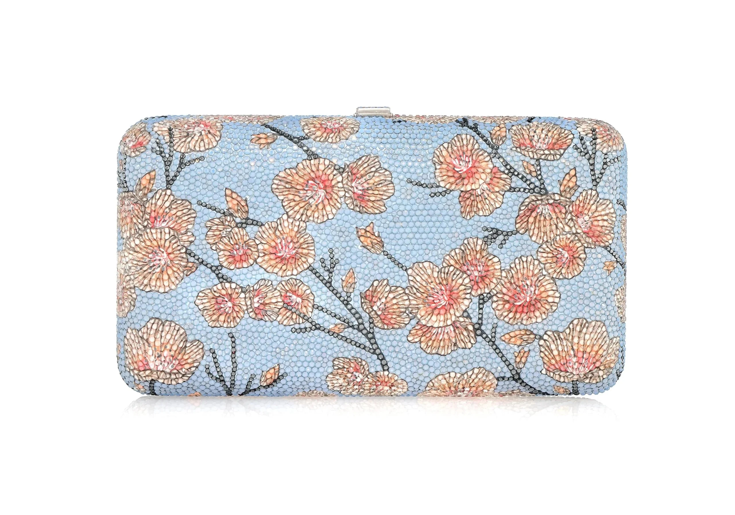 Judith Leiber Smooth Rectangle Spring Cherry - Judith Leiber Crystal Clutch - Luxury Evening Bag - Shop at Luxury Shoes 