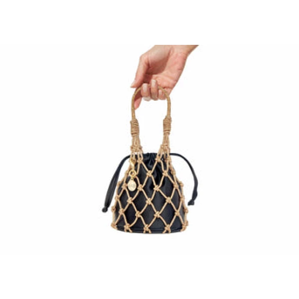 Judith Leiber Sparkle Net Pouch Gold Black - Judith Leiber Crystal Clutch - Luxury Evening Bag - Shop at Luxury Shoes 