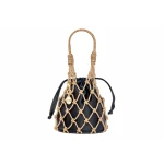 Judith Leiber Sparkle Net Pouch Gold Black - Judith Leiber Crystal Clutch - Luxury Evening Bag - Shop at Luxury Shoes 