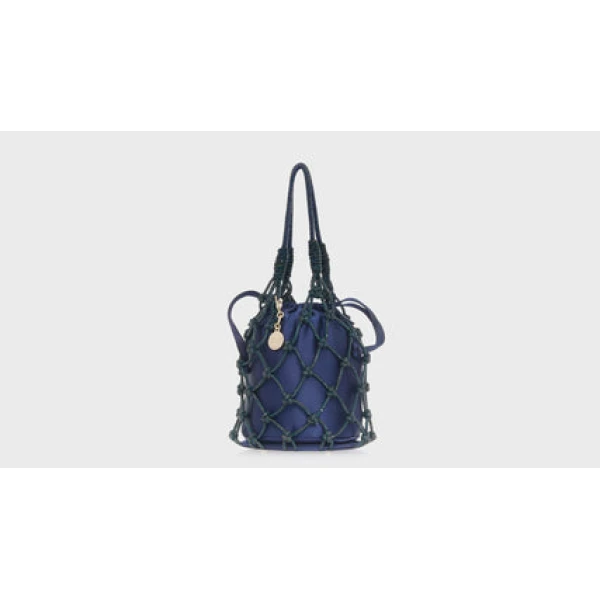 Judith Leiber Sparkle Net Pouch Navy - Judith Leiber Crystal Clutch - Luxury Evening Bag - Shop at Luxury Shoes 