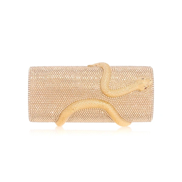 Judith Leiber Spiral Snake Cylinder Prosecco - Judith Leiber Crystal Clutch - Luxury Evening Bag - Shop at Luxury Shoes 