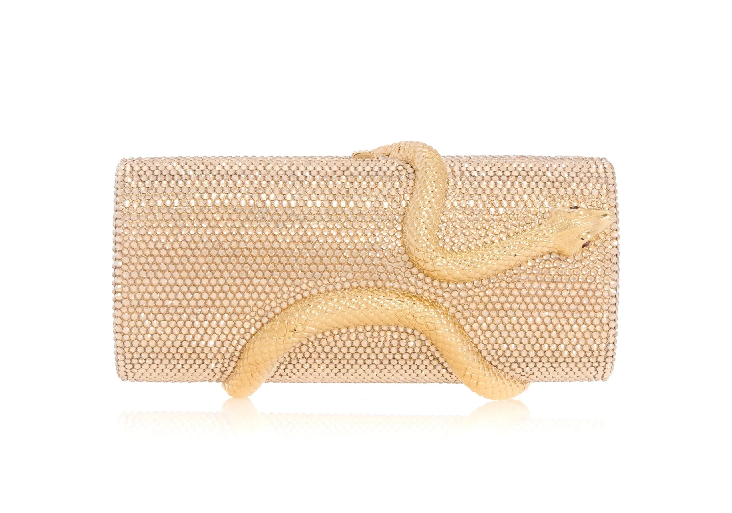 Judith Leiber Spiral Snake Cylinder Prosecco - Judith Leiber Crystal Clutch - Luxury Evening Bag - Shop at Luxury Shoes 
