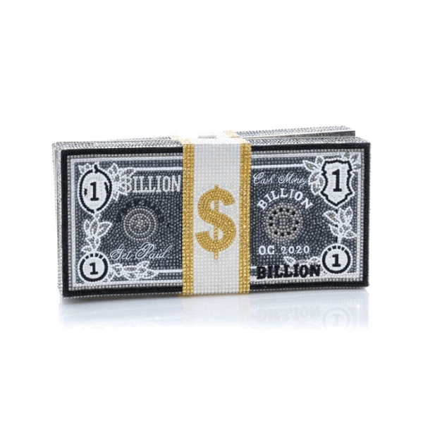 Judith Leiber Stack Of Cash Billions - Judith Leiber Designer Money Bag - Judith Leiber Crystal Clutch - Luxury Evening Bag - Shop at Luxury Shoes 