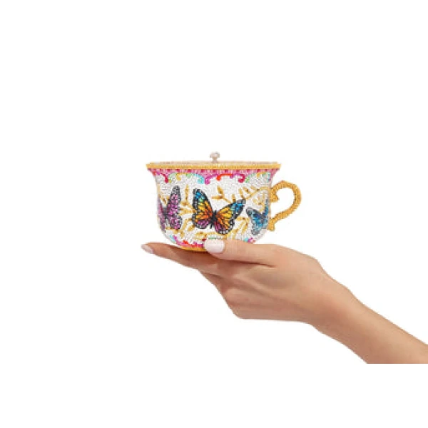 Judith Leiber Teacup Lemon Bliss - Judith Leiber Crystal Clutch - Luxury Evening Bag - Shop at Luxury Shoes 