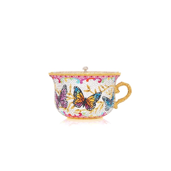 Judith Leiber Teacup Lemon Bliss - Judith Leiber Crystal Clutch - Luxury Evening Bag - Shop at Luxury Shoes 