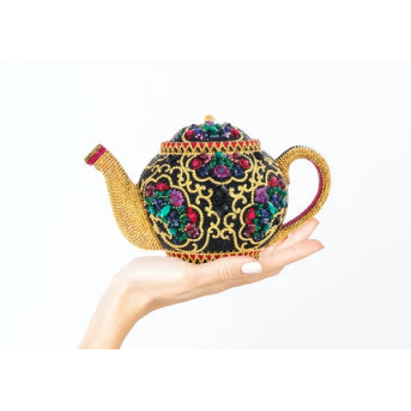 Judith Leiber Teapot Jasmine - Judith Leiber Crystal Clutch - Luxury Evening Bag - Shop at Luxury Shoes 