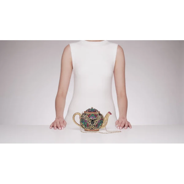Judith Leiber Teapot Jasmine - Judith Leiber Crystal Clutch - Luxury Evening Bag - Shop at Luxury Shoes 