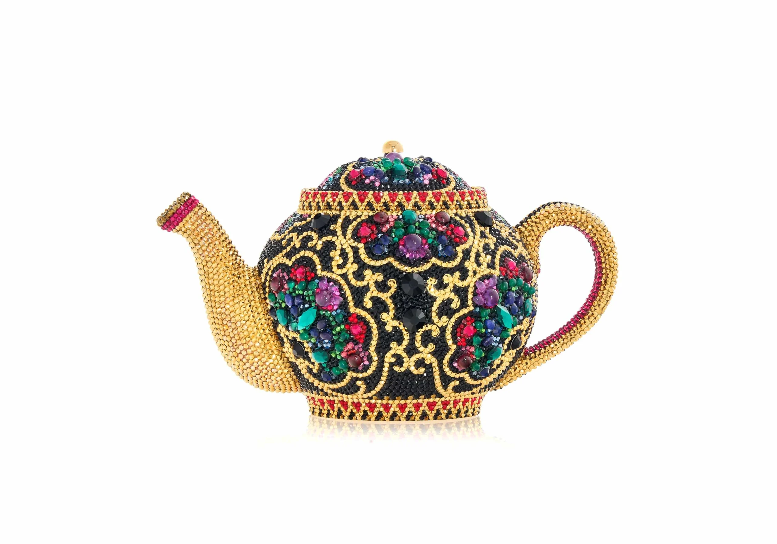 Judith Leiber Teapot Jasmine - Judith Leiber Crystal Clutch - Luxury Evening Bag - Shop at Luxury Shoes 