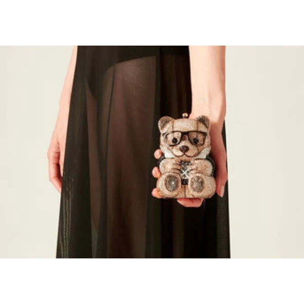 Judith Leiber Teddy Bear Spencer - Judith Leiber Crystal Clutch - Luxury Evening Bag - Shop at Luxury Shoes 