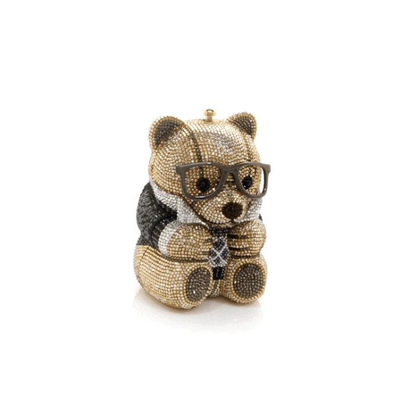 Judith Leiber Teddy Bear Spencer - Judith Leiber Crystal Clutch - Luxury Evening Bag - Shop at Luxury Shoes 