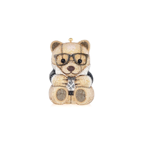Judith Leiber Teddy Bear Spencer - Judith Leiber Crystal Clutch - Luxury Evening Bag - Shop at Luxury Shoes 