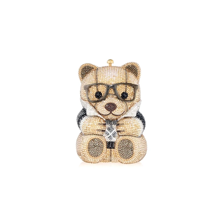 Judith Leiber Teddy Bear Spencer - Judith Leiber Crystal Clutch - Luxury Evening Bag - Shop at Luxury Shoes 