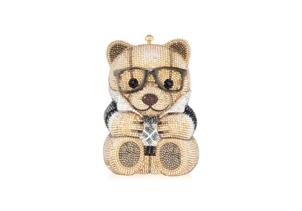 Judith Leiber Teddy Bear Spencer - Judith Leiber Crystal Clutch - Luxury Evening Bag - Shop at Luxury Shoes 