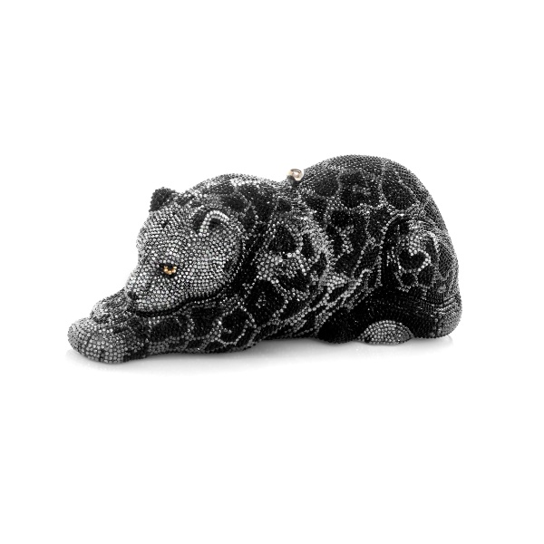 Judith Leiber Wildcat Black Jaguar - Judith Leiber Crystal Clutch - Luxury Evening Bag - Shop at Luxury Shoes 