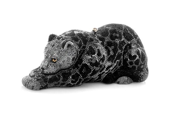 Judith Leiber Wildcat Black Jaguar - Judith Leiber Crystal Clutch - Luxury Evening Bag - Shop at Luxury Shoes 