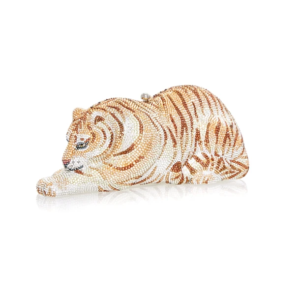Judith Leiber Wildcat Golden Cub - Judith Leiber Crystal Clutch - Luxury Evening Bag - Shop at Luxury Shoes 