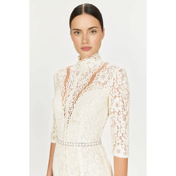 Costarellos Dresses - Romantic Greek Lace - Shop at Luxury Shoes 