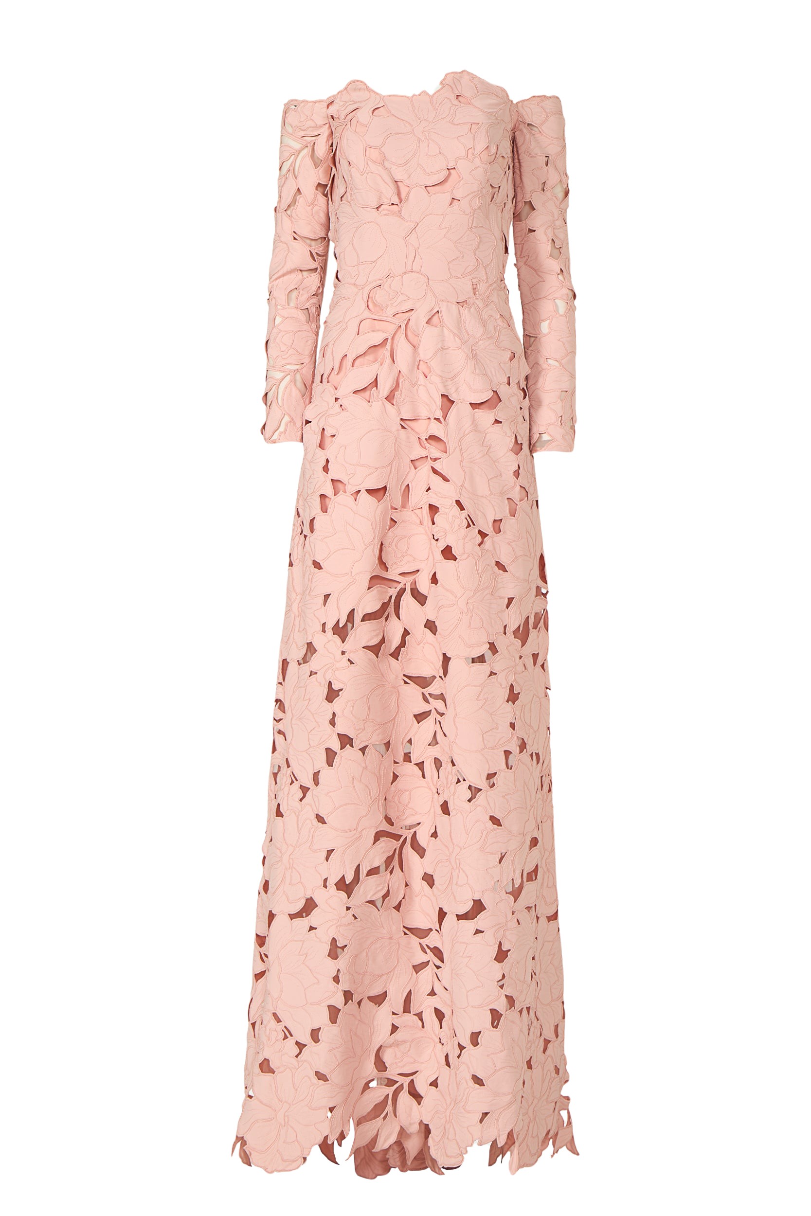 Costarellos Kasia Floral-Cut Lace Gown