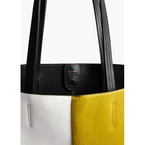 Khaite Piper Patchwork Tote - Khaite Totes & Top-Handle Bags - The Lotus Tote Bag - Shop at Luxury Shoes 