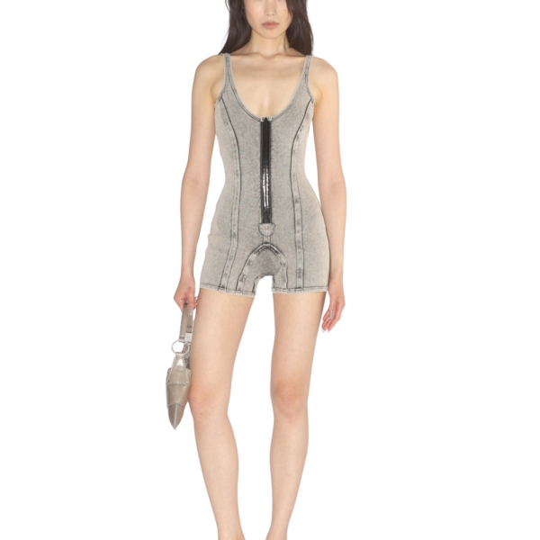 knwls Scuba Playsuit Washed Black, view 2