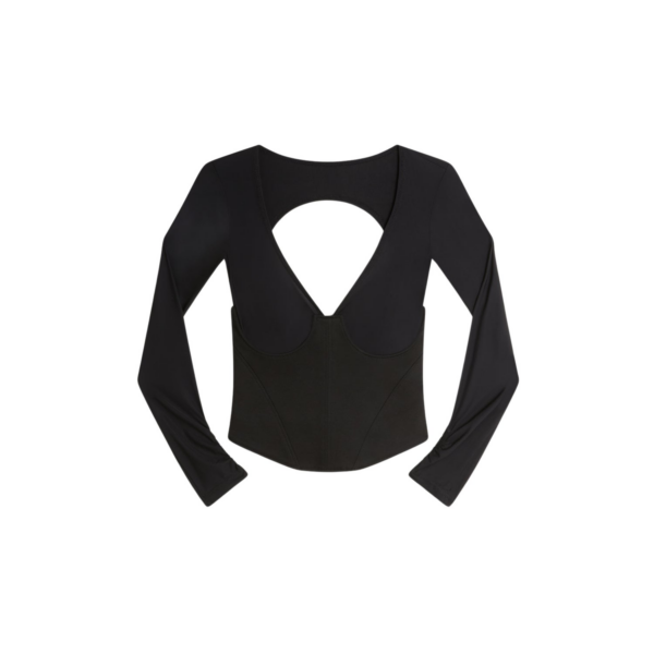 knwls Scythe Bustier Black Top