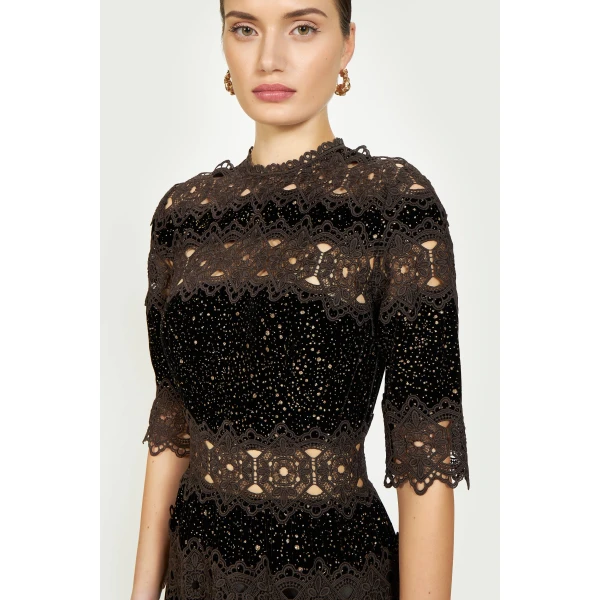 Costarellos Dresses - Romantic Greek Lace - Shop at Luxury Shoes 