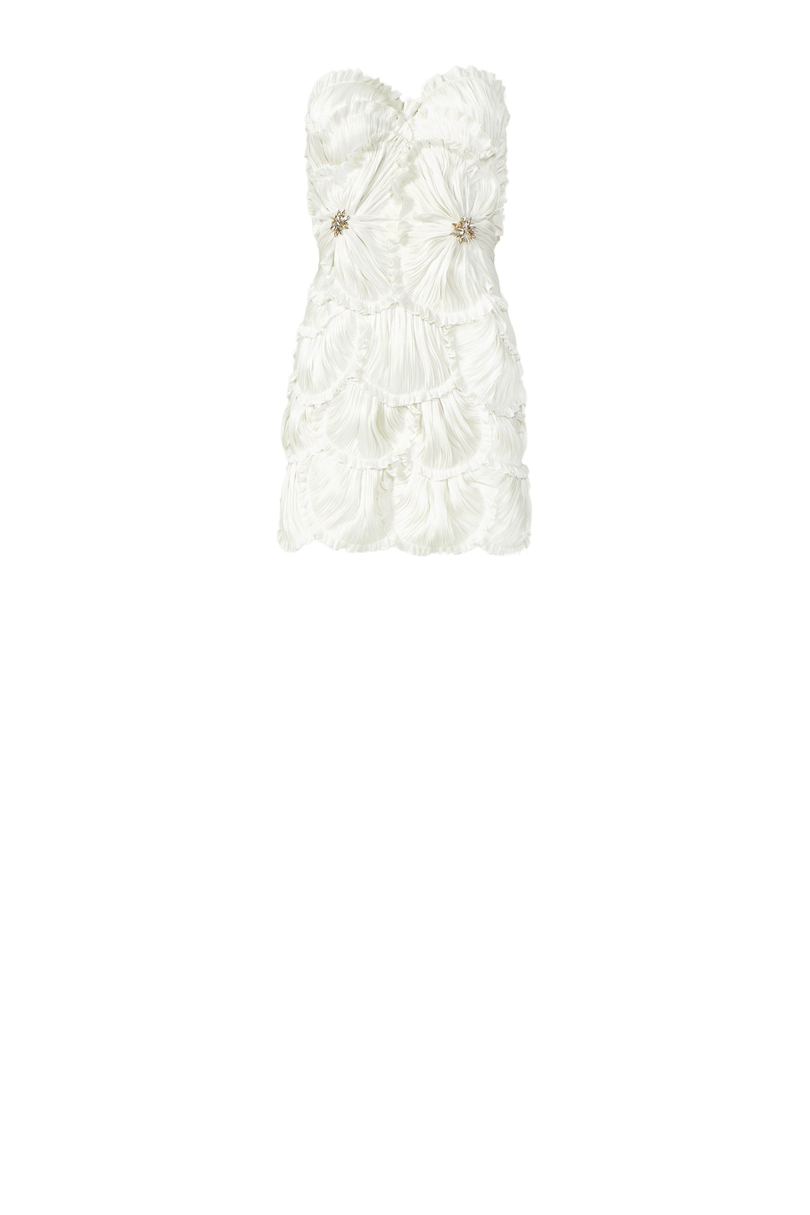 Costarellos Marica Lurex Georgette Mini Dress
