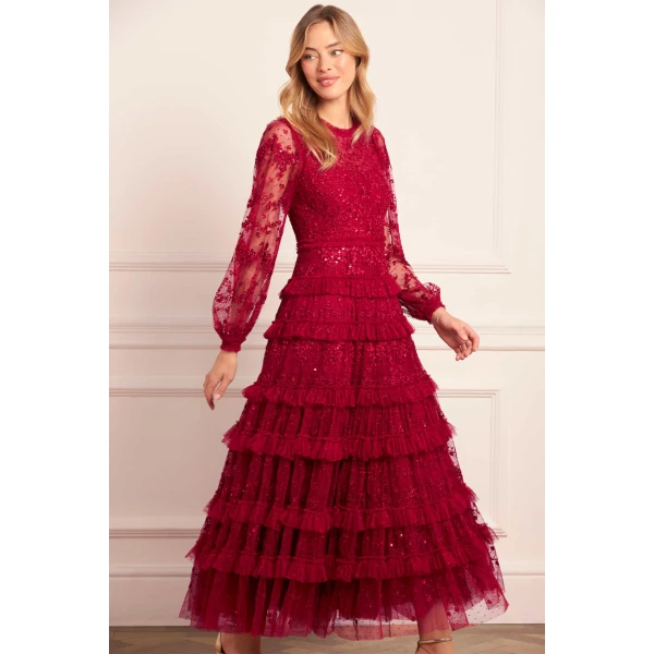 Needle and Thread cocktail dress - sequin embellished | Shop luxury evening wear at Luxury Shoes 